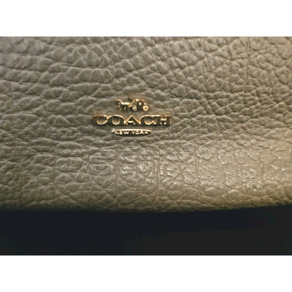COACH Faye F22348 Taupe Mixed Leather Suede Handbag 10x8x4 *read - Picture 11 of 16